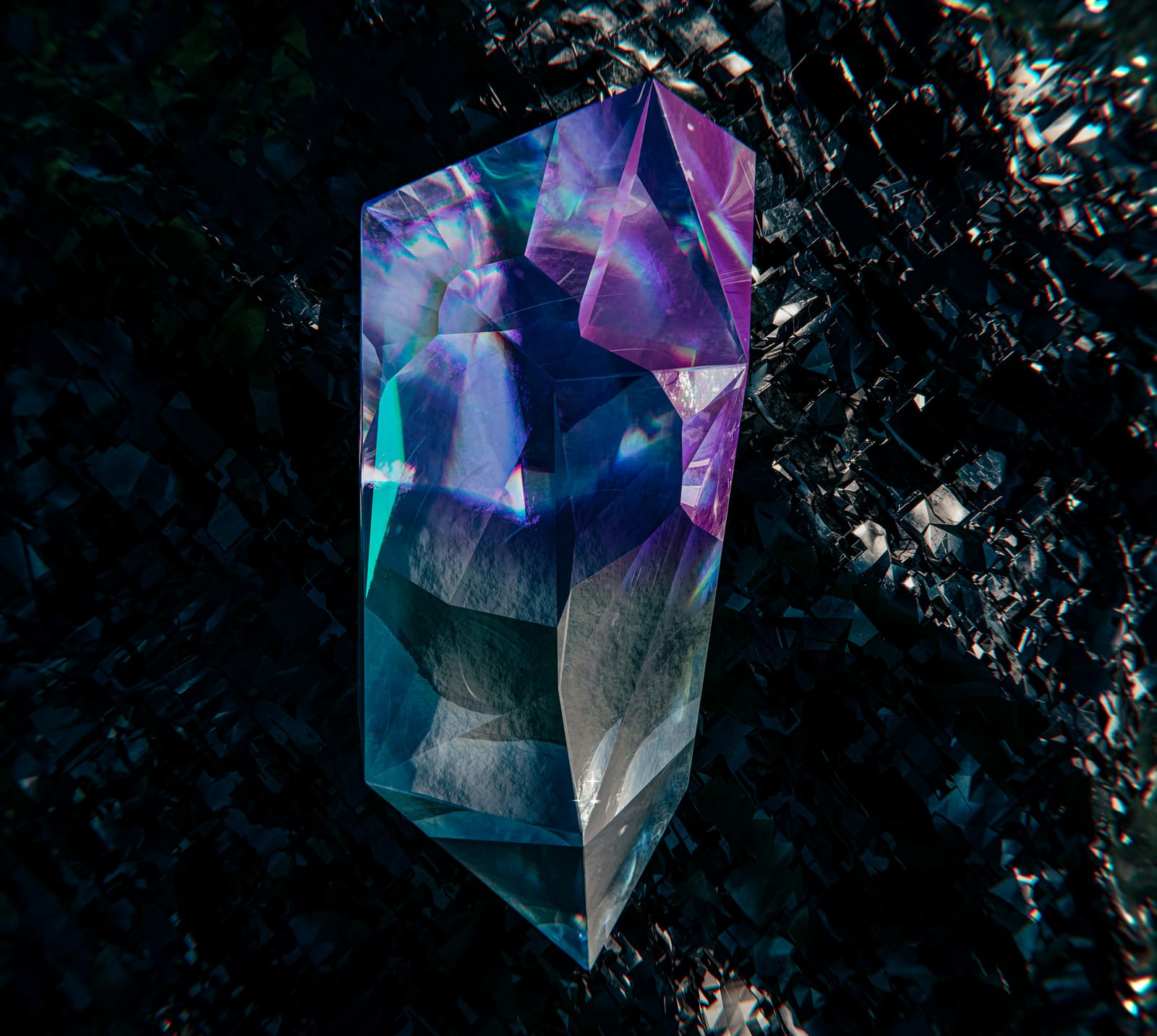 A crystal grown without gravity-driven convection