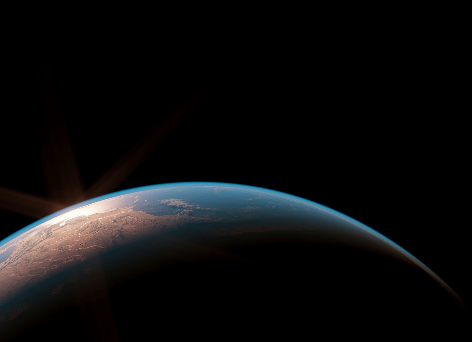 Earth seen from orbit